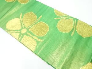 花模様織出し開き名古屋帯（額縁仕立て）